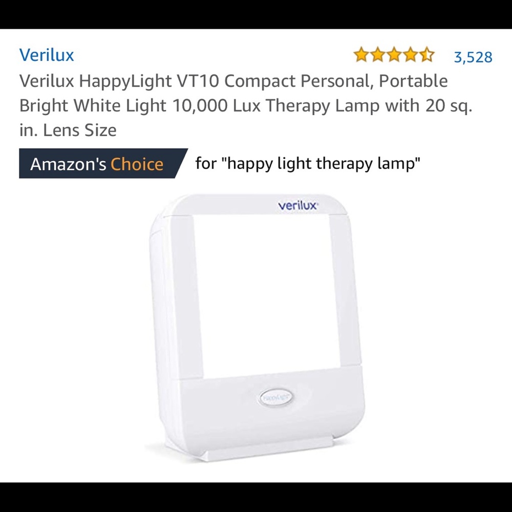 Verilux HappyLight Portable Therapy Lamp